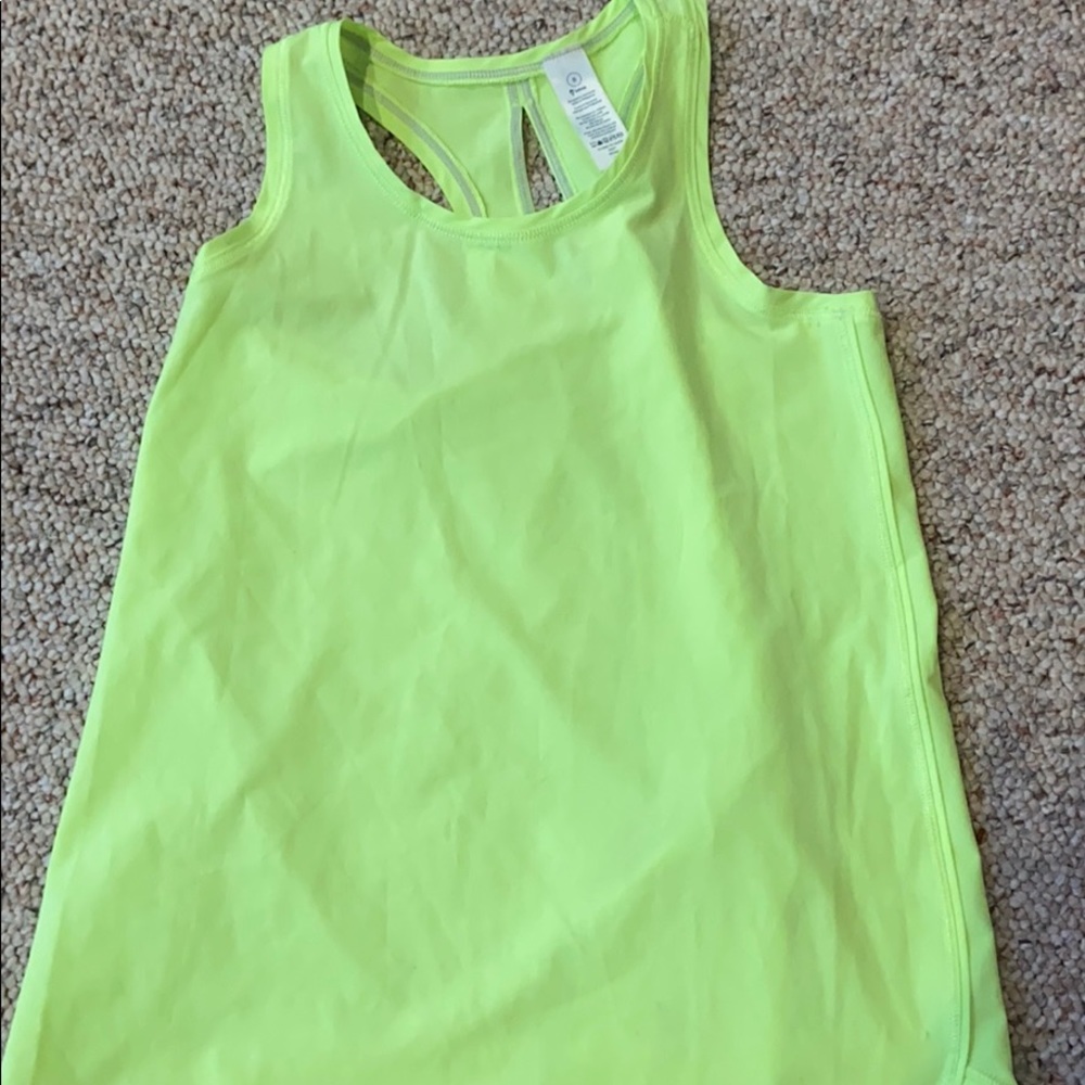 Neon green ivivva tank!